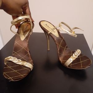 Open toe strappy heels